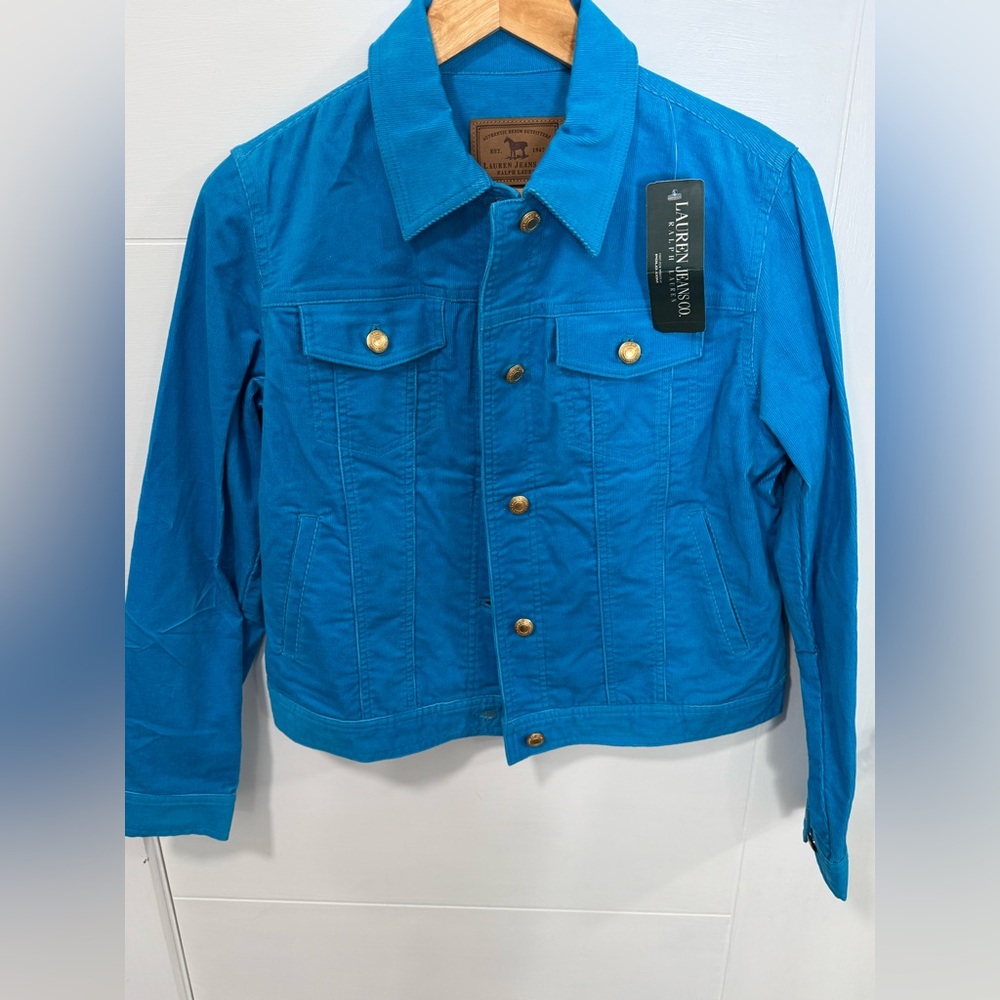 Ralph Lauren Bright Blue Corduroy Jacket Size Small